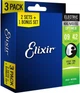 Струны для электрогитары Elixir 3 Pack 16550 Optiweb Nickel Plated Steel Super Light 9/42 - изображение 1