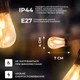 Уличная гирлянда ретро S14 на 10 LED ламп 5м желтая светодиодная праздничная фасадная декор Garlando - изображение 2