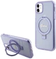 Etui plecki Guess Ring Stand Script Glitter MagSafe do Apple iPhone 11 Purple (GUHMN61HRSGSU) - obraz 1