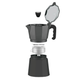 Кавоварка гейзерна 450мл (9 порцій) алюмінієва MR-1666-9-BLACK Espresso Moka Maestro - зображення 2