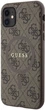 Etui plecki Guess 4G Collection Leather Metal Logo MagSafe do Apple iPhone 11 Brown (GUHMN61G4GFRW) - obraz 2