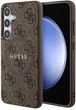 Панель Guess 4G Collection Leather Metal Logo MagSafe для Samsung Galaxy S24 Brown (GUHMS24SG4GFRW) - зображення 1