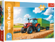 Puzzle Trefl Maszyny rolnicze traktor z przyczepą 100 elementów 16494 (5900511164947) - obraz 1