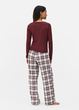 Пижамный лонгслив Primark Flannel Pyjama XS Верх пижамы для дома и сна Бордовый (8908) - изображение 4
