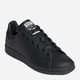 Підліткові кеди для дівчинки Stan Smith J на шнурівці екошкіра Розмір 36 Чорні - изображение 1