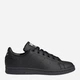 Підліткові кеди для дівчинки Stan Smith J на шнурівці екошкіра Розмір 36 Чорні - изображение 3