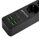 Мережевий фільтр Proove Power Socket P-03 (3 розетки + 4 USB + 2 Type-C) 2m black - зображення 6