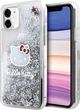 Etui plecki Hello Kitty Liquid Glitter Charms Kitty Head do Apple iPhone 15 / 14 / 13 Silver (HKHCP15SLIKHET) - obraz 1