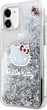 Etui plecki Hello Kitty Liquid Glitter Charms Kitty Head do Apple iPhone 15 / 14 / 13 Silver (HKHCP15SLIKHET) - obraz 2