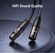 Аудіокабель UGREEN AV130 Cannon Male to Female Microphone Extension Audio Cable 5m Black - изображение 2