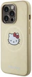 Etui plecki Hello Kitty Leather Kitty Head MagSafe do Apple iPhone 15 Pro Gold (HKHMP15LPGHCKD) - obraz 2