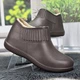 Зимние женские калоши Dago Style шоколадного цвета на меху 40р (26 см) 4551 - изображение 3
