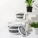 Відро складане МВМ HOME BIN-17 10L WHITE/GRAY біло-сіре - зображення 4