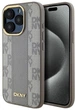 Etui DKNY Leather Checkered Mono Pattern MagSafe do Apple iPhone 15 Pro Beige (3666339259990) - obraz 1