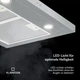 Вытяжка для кухни Klarstein Limelight шириной 90 см Настенная вытяжка с подсветкой 600 м³/ч 75 Вт - изображение 5