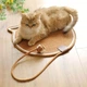 Міцний сізалевий килимок для котів з закругленими краями та поверхнею, схожою на дерево - довговічний із волокнистим наповненням. Кругла дряпка з вушками для котів. Ліжко-дряпка для котів. Килимок для дряпання котів. Подушка для дряпання котів. - изображение 6