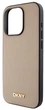Etui DKNY Grained Metal Logo MagSafe do Apple iPhone 15 Pro Beige (3666339264192) - obraz 5