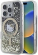 Etui plecki Hello Kitty Liquid Glitter Fever MagSafe do Apple iPhone 16 Pro Black Gold (HKHMP16LLGDIK) - obraz 1