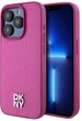 Etui DKNY Leather Monogram Pattern Metal Logo MagSafe do Apple iPhone 15 Pro Pink (3666339261955) - obraz 1