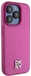 Etui DKNY Leather Monogram Pattern Metal Logo MagSafe do Apple iPhone 15 Pro Pink (3666339261955) - obraz 4
