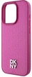 Etui DKNY Leather Monogram Pattern Metal Logo MagSafe do Apple iPhone 15 Pro Pink (3666339261955) - obraz 5