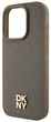 Etui DKNY Leather Monogram Pattern Metal Logo MagSafe do Apple iPhone 15 Pro Brown (3666339261818) - obraz 5