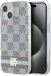 Панель DKNY IML Checkered Mono Pattern & Printed Stripes MagSafe для Apple iPhone 15 Plus / 14 Plus Beige (3666339269500) - зображення 1