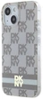 Панель DKNY IML Checkered Mono Pattern & Printed Stripes MagSafe для Apple iPhone 15 Plus / 14 Plus Beige (3666339269500) - зображення 2