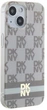 Панель DKNY IML Checkered Mono Pattern & Printed Stripes MagSafe для Apple iPhone 15 Plus / 14 Plus Beige (3666339269500) - зображення 4