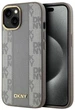 Панель DKNY Leather Checkered Mono Pattern MagSafe для Apple iPhone 15 Plus Beige (3666339259983) - зображення 1