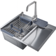 Кухонная мойка AQUAMARIN PRIME 6050 DurAlum L-Чаша ліворуч (Матовая)+Смеситель+Дозатор+Сифон+Корзина для посуды - изображение 4