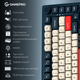 Клавиатура беспроводная GamePro Asgard Yord Keychron Super Red Switch Wireless/Bluetooth/USB Blue (MK266BL) - изображение 19