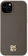 Панель DKNY Leather Pattern Metal Logo MagSafe для Apple iPhone 15 / 14 / 13 Brown (3666339261795) - зображення 3