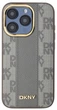Etui DKNY Leather Checkered Mono Pattern MagSafe do Apple iPhone 15 Pro Max Beige (3666339260002) - obraz 3