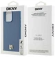 Панель DKNY Leather Monogram Pattern Metal Logo MagSafe для Apple iPhone 15 Pro Max Blue (3666339261689) - зображення 8