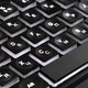 Клавіатура мембранна 2E KS120 104key, USB-A, EN/UK, White LED, чорний - изображение 14