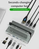 Док станция подставка Blueendless ST105 10 в 1 USB Type-C концентратор для ноутбука 10 портов - изображение 6