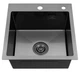 Кухонная мойка Kroner KRP Schwarze - 4545HM PVD (3.0/1.0 мм) (CV033856) - изображение 2