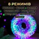 Гірлянда нитка Роса хвойна лапа 1500 LED 50 метрів біла нитка мультиколір світлодіодна гірлянда для дому вулиці новорічний декор святкова ілюмінація - зображення 6