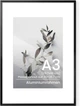 Алюминиевая рамка A3 со стеклом A3 (29.7×42 см) - закаленное стекло + алюминиевый корпус, вертикально/горизонтально, черная - изображение 1