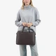 Сумка для ноутбука женская кожаная большая на молнии Regina Notte Briefcase 4153 Шоколад - изображение 2