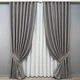 Комплект штор VR-Textil рогожка премиум TERRA LUXE 150х270 2шт и Тюль 400х270 1862ш-115т серый с белым 71-068/3 - изображение 1