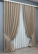 Комплект штор VR-Textil рогожка премиум TERRA LUXE 150х270 2шт и Тюль 400х270 1858ш-115т бежевый с белым 71-076/3 - изображение 2