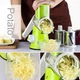 Овощерезка Tabletop Drum Grater Kitchen Master с 3 насадками, зеленая - изображение 4