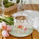 Порцелянова чашка з блюдцем Flower Garden 200 мл – набір для кави або чаю (K053) - изображение 2
