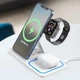 Беспроводное зарядное устройство XO WX023 15W 3 in 1 (iPhone + iWatch + AirPods), цвет Белый - изображение 2