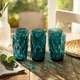 Набір кольорових склянок 6шт Glassware 350мл Синій EK9013 - изображение 2