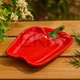 Тарілка керамічна "Pepper", 27 х 21.5 х 3см, колір - червоний (928-083) - изображение 1