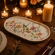Порцелянове сервірувальне блюдо з квітковим візерунком Flower Garden 30.5×16 см Bonadi (K047) - изображение 2