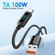 Кабель зарядки USB - Type C Essager 100W 2м с дисплеем (EXCT-XYA01-P) - изображение 4